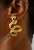 Emerald Twist Earrings