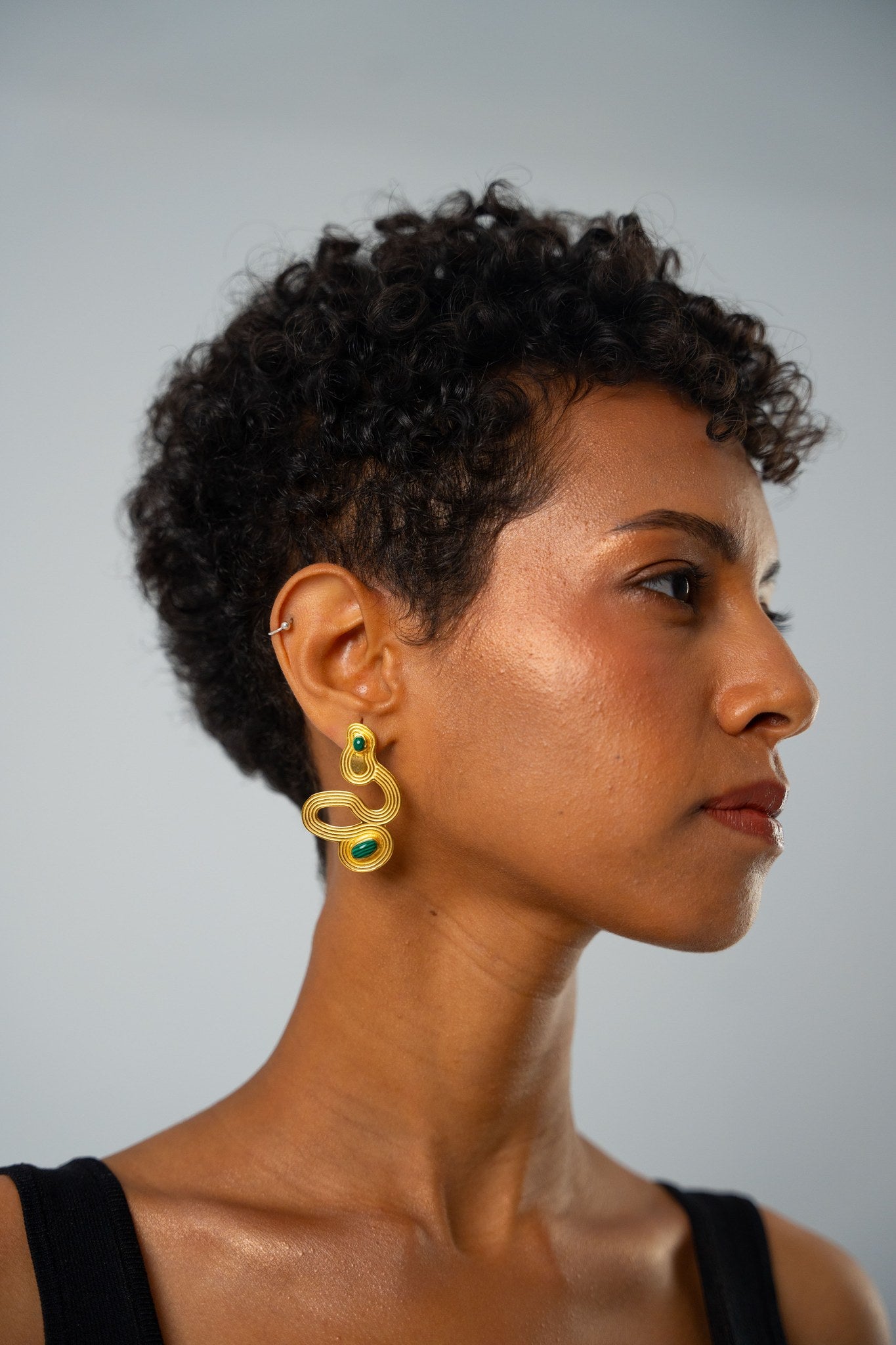 Emerald Twist Earrings - 2
